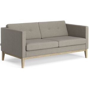 Swedese Madison 2 pers. Sofa med Knapper B: 155 cm - Lakeret Eg/Main Line Flax 02