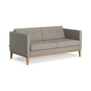 Swedese Madison 2 pers. Sofa med Knapper B: 155 cm - Olieret Eg/Main Line Flax 02