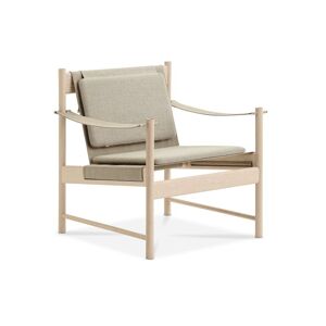 Brdr. Krüger HB Lounge Chair SH: 56,6 cm - Hvidolieret Ahorn/Canvas