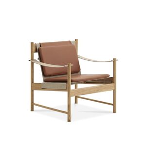 Brdr. Krüger HB Lounge Chair SH: 56,6 cm - Olieret Eg/Cognac Læder