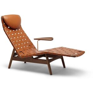 Sibast Furniture Sibast AV Egoist Chaise Lounge by Arne Vodder 1951 inkl Pude - Smoked Oak/Cognac