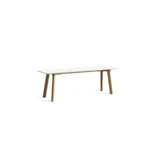 HAY CPH Deux 215 Bench 140x35x45 cm - Lacquered Solid Oak/Pearl White Laminate