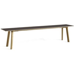 HAY CPH Deux 215 Bench 200x35x45 cm - Lacquered Solid Oak/Stone Grey Laminate