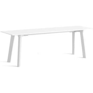 HAY CPH Deux 215 Bench 140x35x45 cm - Pearl White Lacquered Solid Beech/Pearl White Laminate