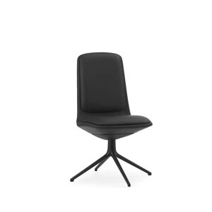 Normann Copenhagen Off Chair Lav m. Pude H: 100,8 cm - Black/Ultra Leather Black