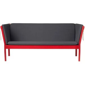 FDB Møbler J149 3 Pers. Sofa Erik Ole Jørgensen L: 185 cm - Eg Ruby Red/Mørkegrå