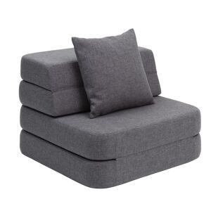 By KlipKlap KK 3 Fold Sofa Single Soft L: 75 cm - Blue Grey/Grey OUTLET