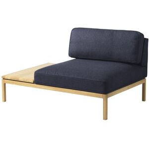 FDB Møbler L37 7-9-13 Sofamodul m. Bord Venstre 130x90 cm - Dark Blue/Main Line Flax