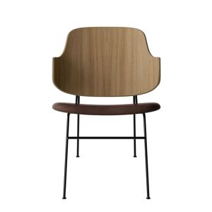 Audo Copenhagen The Penguin Lounge Chair SH: 42 cm - Natural Oak/Leather Brown
