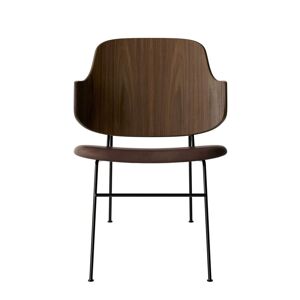 Audo Copenhagen The Penguin Lounge Chair SH: 42 cm - Walnut/Leather Brown
