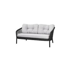 Cane-line Outdoor Ocean Large 2 pers. Sofa L: 155 cm Inkl. Hyndesæt - Dark Grey/White Grey