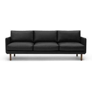 Bruunmunch EMO 3 Seater L: 207 cm - Dakar 0251 Black Leather/Smoked Oak