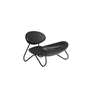 Woud Meadow Lounge Chair SH: 37 cm - Savanne Leather Black/Black