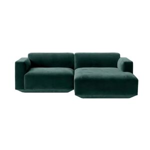 &Tradition Develius 2 Pers. Sofa med lav arm og Højrevendt Chaiselong L: 220 cm - Ritz 6726 Dark Green