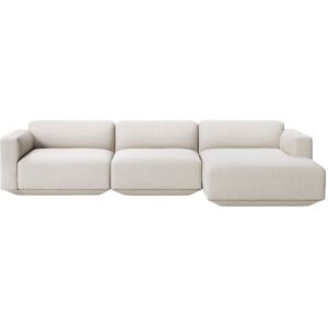 &Tradition Develius 3 Pers. Sofa med lav arm og Højrevendt Chaiselong L: 309 cm - Linara Stone 2494/266