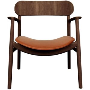 Bent Hansen Asger Loungestol M. Polstring H: 77,5 cm - Røget Olieret Eg/ Zenso2 223 Cognac Læder