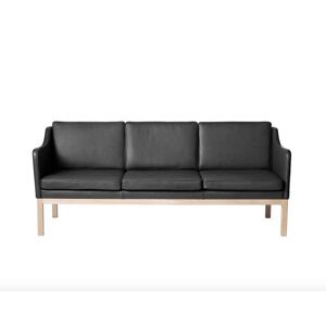 FDB Møbler J182 MK46 3 Personers Sofa L: 203 cm - Sort Læder