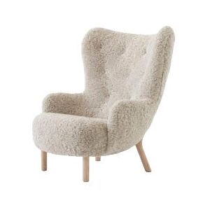 &Tradition Petra VB3 Lounge Chair SH: 40 cm - Oiled Oak/Sheepskin Moonlight