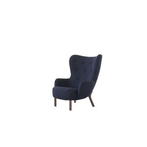 &Tradition Petra VB3 Lounge Chair & Pouf SH: 40 cm - Oiled Walnut/Vidar 554