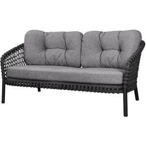 Cane-line Outdoor Ocean Large 2 pers. Sofa L: 155 cm Inkl. Hyndesæt - Dark Grey/Dark Grey