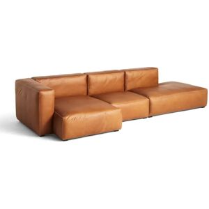 HAY Mags Soft 3 Seater Combination 4 Left End L: 331 cm - Sense Cognac Leather