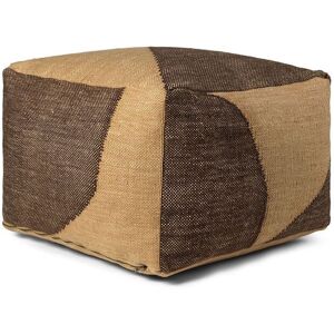 Ferm Living Forene Square Pouf H: 60 cm - Tan/Chocolate