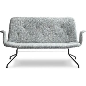 Bent Hansen Primum 2 pers. sofa m. Armlæn L: 140 cm - Fluffy JA2096-050/Sort Stelr/Sort Stel