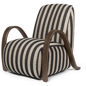 Ferm Living Buur Lounge Chair Louisiana H: 87 cm - Dark Stained Oak/Sand/Black