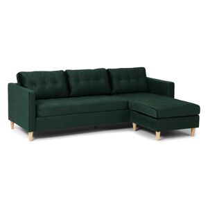 Marino sofa BA1, chaiselongsofa højre eller venstrevendt i velour grøn.