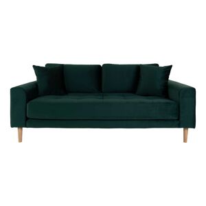 Lido sofa 2,5 pers. velour inkl. 2 pyntepuder, grøn.