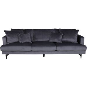 Sofia sofa 3 personers velour grå.