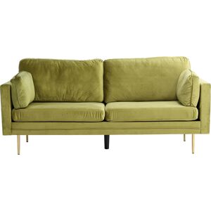 Boom sofa 3 personers velour grøn.