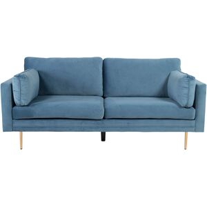 Boom sofa 3 personers velour blå.