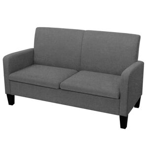 vidaXL 2-personers sofa 135 x 65 x 76 cm mørkegrå