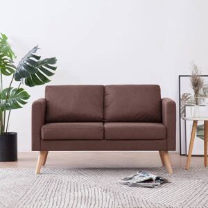 vidaXL 2-personers sofa i stof brun