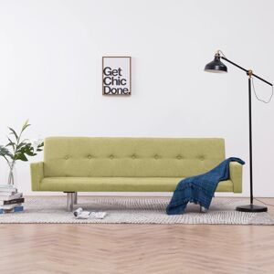 vidaXL 282222  Sofa Bed with Armrest Green Polyester