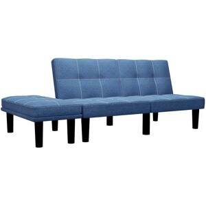 vidaXL 2-personers sofa stof blå