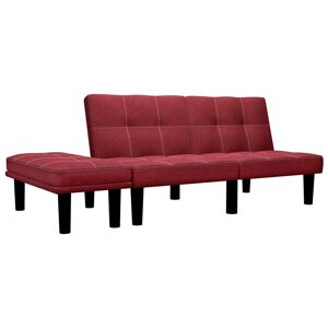 vidaXL 2-personers sofa stof vinrød