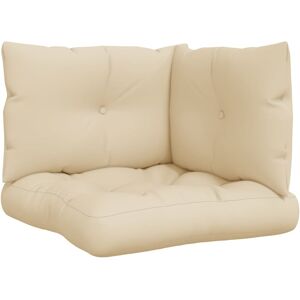 vidaXL hynder til pallesofa 3 stk. stof beige