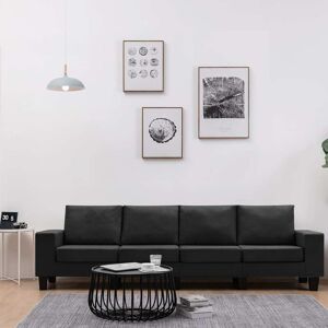 vidaXL 4-personers sofa stof sort