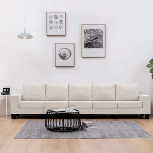 vidaXL 5-personers sofa stof cremefarvet