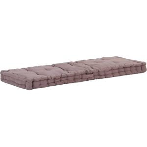 vidaXL hynde til pallesofa 120x40x7 cm bomuld gråbrun