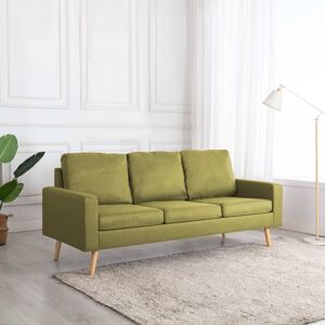 vidaXL 3-personers sofa stof grøn