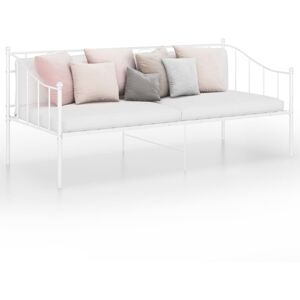 vidaXL sengestel til sovesofa 90x200 cm metal hvid