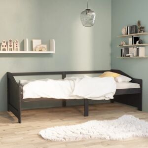 vidaXL 3-personers daybed 90x200 cm massivt fyrretræ mørkegrå