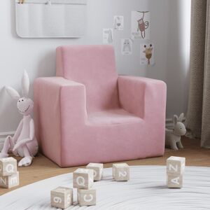 vidaXL sofa til børn blødt plys pink