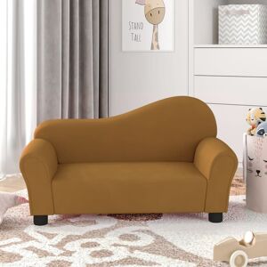vidaXL sofa til børn fløjl brun