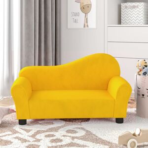 vidaXL sofa til børn fløjl gul