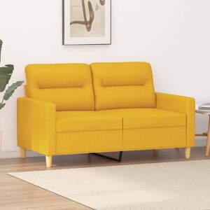 vidaXL 2-personers sofa 120 cm stof lysegul