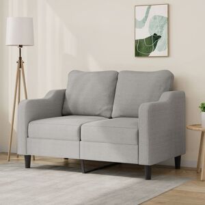 vidaXL 2-personers sofa 120 cm stof lysegrå